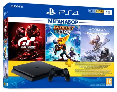   Sony PlayStation 4 1 + HZD CE/GTSII/R&C / PS719702399 (PS+3M)