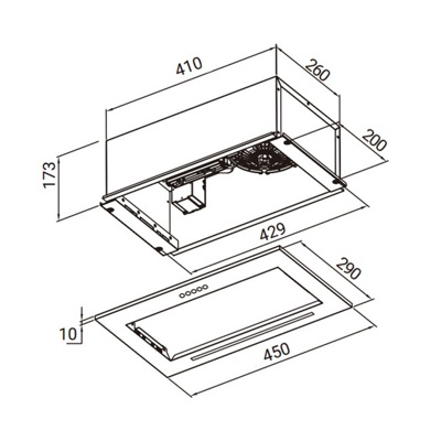 Вытяжка Weissgauff BOX 450 PB BL- фото2