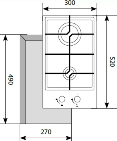 Газовая варочная панель Lex GVG 321 WH / CHAO000204- фото2