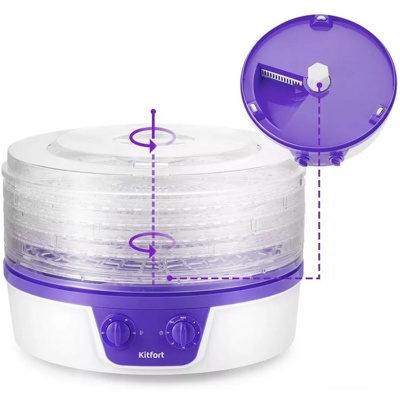 Сушилка для овощей и фруктов Kitfort KT-1935-1- фото2