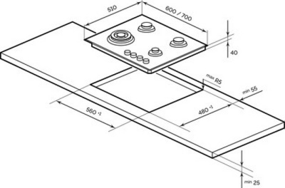 Газовая варочная панель Lex GVG 645 BBL- фото3