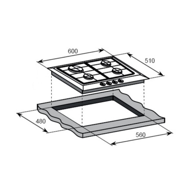 Газовая панель Weissgauff HG 640 BFh- фото2