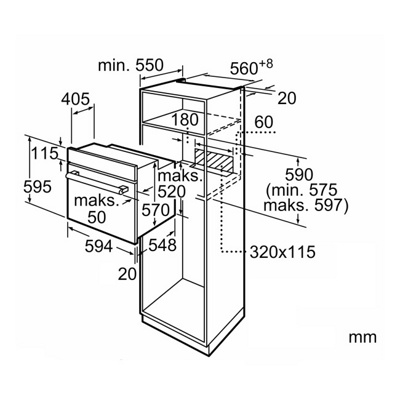 Электрический духовой шкаф Bosch HBF153BB0- фото2