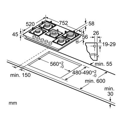 Газовая панель Bosch PPQ7A6I40- фото2