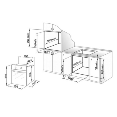 Электрический духовой шкаф Weissgauff EOV 186 LB- фото2