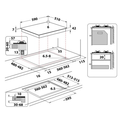 Газовая панель Whirlpool AKTL 629/NB1- фото2