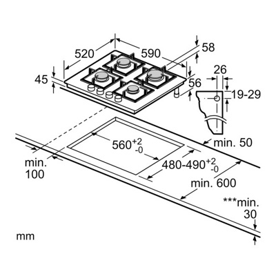 Газовая панель Bosch PPP6A2I40- фото2