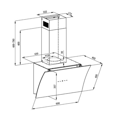 Вытяжка Weissgauff Merga 60 BL Sensor- фото2