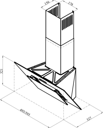 Вытяжка LEX Mira GS 600 Черный- фото2