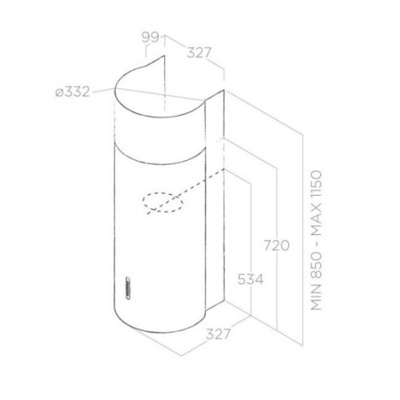 Вытяжка коробчатая Elica Stone WH/A/33- фото2