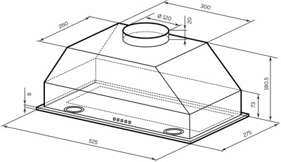 Вытяжка скрытая Lex Ghost G 600 / TRFE000011 (черный)- фото2