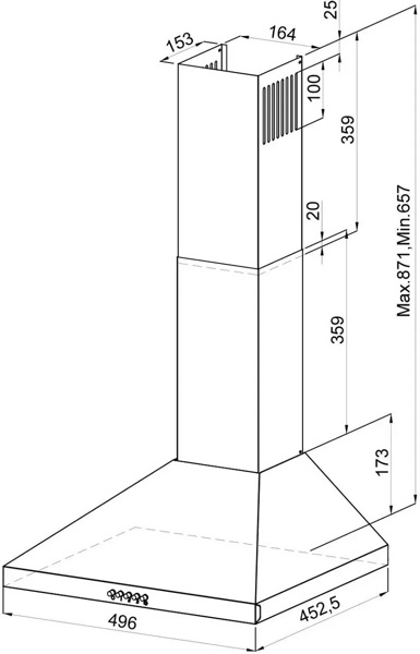 Вытяжка купольная Lex Briz 500 (черный)- фото4