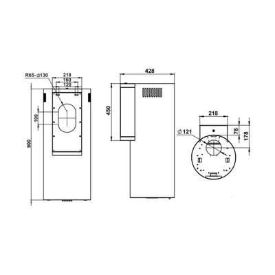 Вытяжка Weissgauff Tubus 900 PB BL- фото2