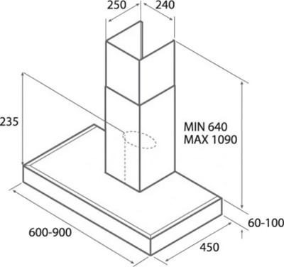 Кухонная вытяжка Jetair Pola P 60 INX 55916908A- фото2