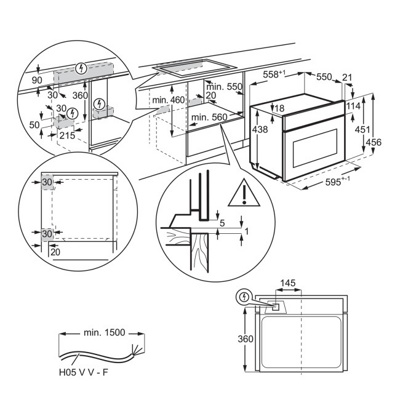 Компактный духовой шкаф Electrolux LVL8E09Z- фото2