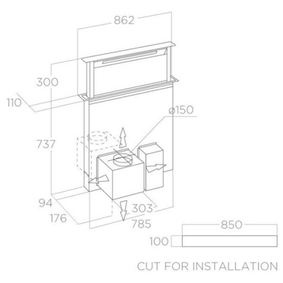 Кухонная вытяжка Elica Getup NAKED/A/90- фото2