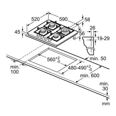 Газовая панель Bosch PNH6B6K40- фото2