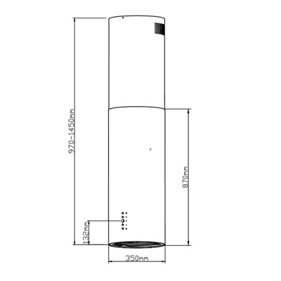 Вытяжка Weissgauff Tubus 1402 Island White- фото2