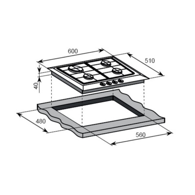 Газовая панель Weissgauff HG 640 WGh- фото2