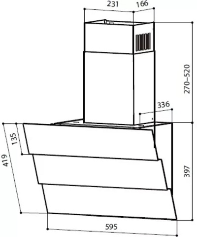 Вытяжка LEX RIO GS 600 Черный- фото2