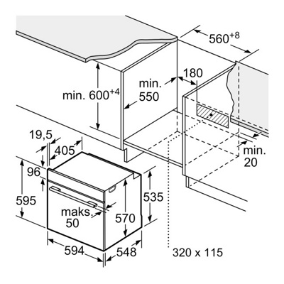 Электрический духовой шкаф Bosch HQG572EB3- фото2