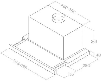 Кухонная вытяжка Elica Elite 26 IX/A/90/VT PRF0094215B- фото2