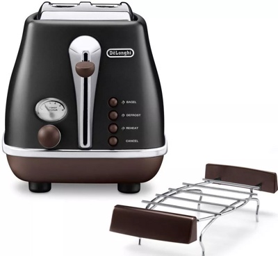 Тостер DeLonghi Icona Vintage CTOV2103.BK- фото2