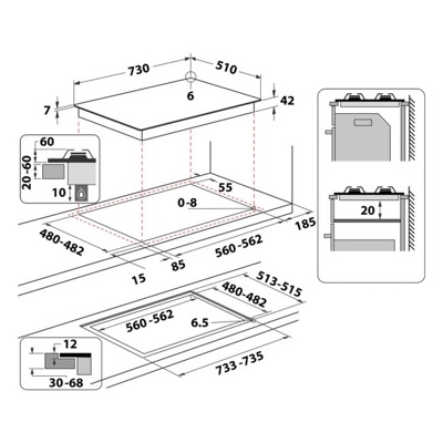Газовая панель Whirlpool AKWL 728/NB- фото2