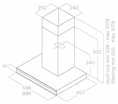 Вытяжка ELICA ADELE BLIX/A/60- фото2