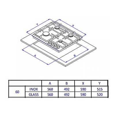 Газовая панель Weissgauff HGG 640 BGBV- фото3
